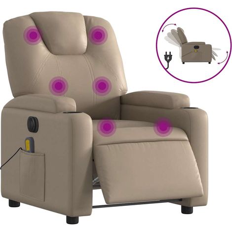 Maison Exclusive - Sillón reclinable de masaje eléctrico cuero si