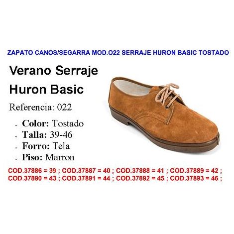 MIBRICOTIENDA zapato canos-segarra mod.022 serraje huron basic tostado talla46