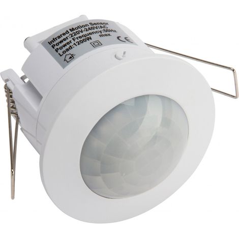 Sensor PIR Movimiento Empotrar 360º ►1200/300W (1/5)