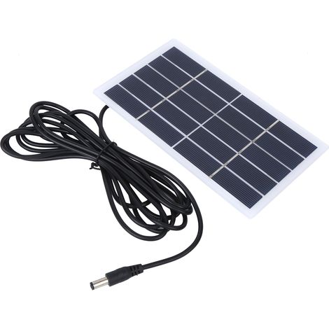 Panneau solaire 2W 5V en polysilicium avec interface DC pour charge batterie 3.7V, lampe de jardin extérieur (1/5)