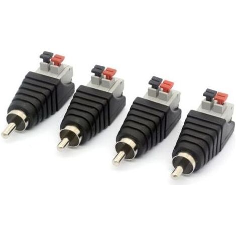 Connecteur d'alimentation pour caméra de vidéosurveillance, compatible avec haut-parleur audio/vidéo, RCA mâle vers AV-2 mâle. (1/4)