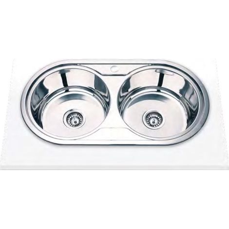 Fregadero edesa k2 se 84 2c acero inoxidable doble 18 cm (1/2)