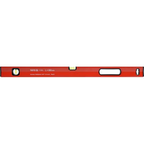 Wasserwaage 80cm 2 Libellen mit Griff mit Magnet