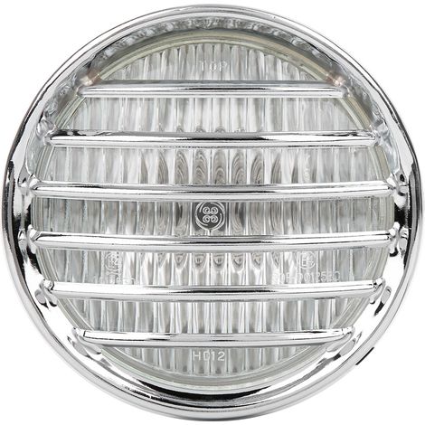 Calandre de moto vintage, phare halogène haute luminosité, coque électroplaquée, verre transparent