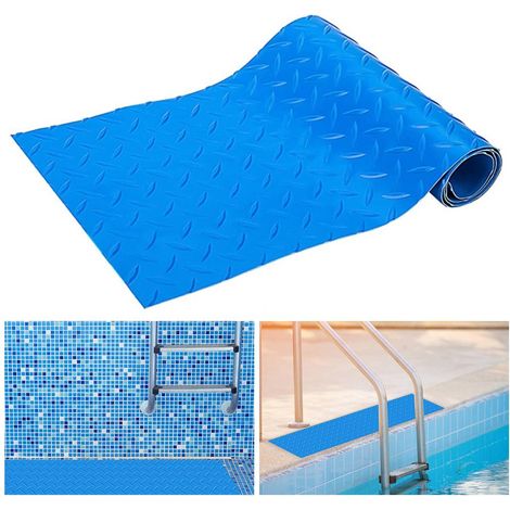 Tapis Antidérapant Pour Piscine - Protection Échelle Et Marches - Revêtement Sécurité En Pvc - Accessoire Universel 1 Pièce (1/5)
