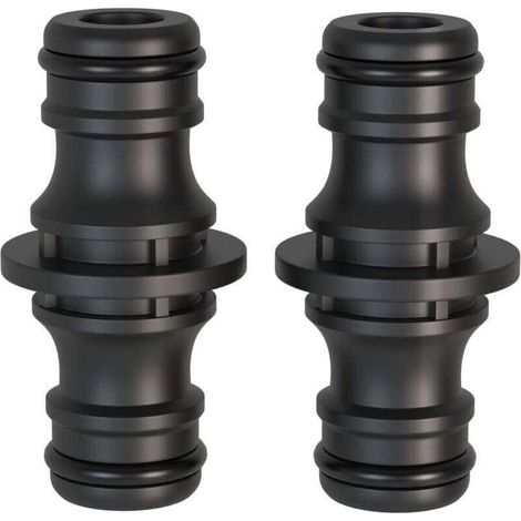 2 pièces Raccord, XU, 1/2 pouce double fiche Pièce de raccordement pour une connexion sûre des tuyaux, Connexion de deux tuyaux pour la prolongation - KZQ (1/4)