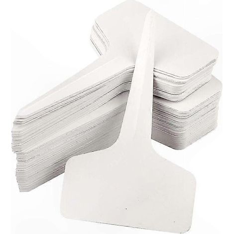 Wasserfeste Gartenetiketten, 100 weiße Etiketten 6x10 cm, wetterfeste Pflanzenstecker, Organisationszubehör für Gemüsegarten und Außenbereiche (1/3)