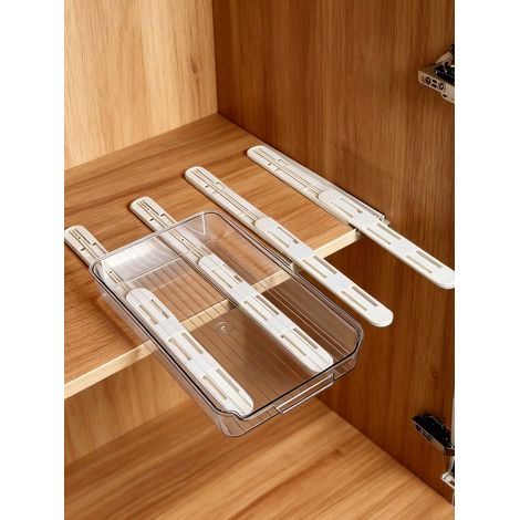 4 glissières autocollantes : glissières de tiroir installation facile, multifonctionnelles pour le rangement à la maison ou en cuisine (1/5)