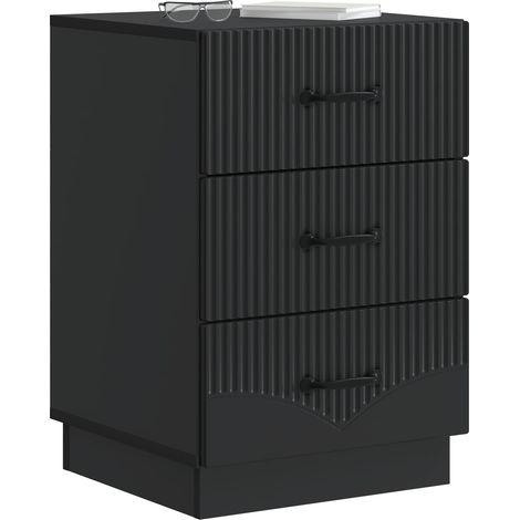 Maison Exclusive - Nachttisch Schwarz 43 x 41 x 63,5 cm Holzwerks