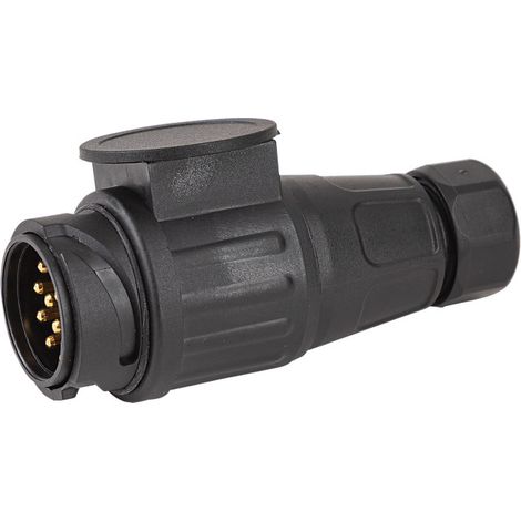Prise mâle 13 pôles 12 V pour remorque - étanche