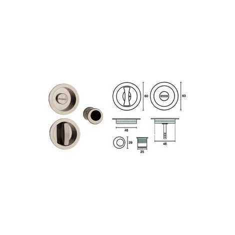 KIT PER PORTE SCORREVOLI CROMO SATINATO E0262S51 ø mm.60 TELESE