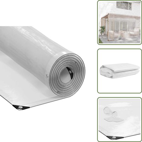 Transparente Plane mit Ösen 6x6 m Polyethylen - Transparente Plane - Transparente Planen - Durchsichtige Plane - Klare Plane (1/5)