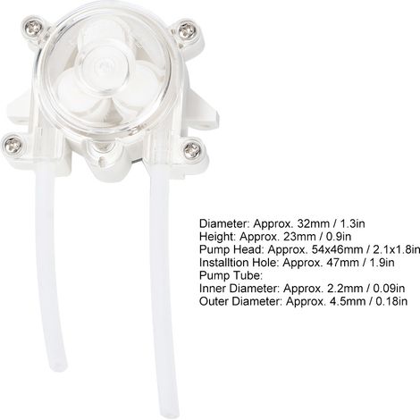 Pompe Doseuse Mini Pompe Péristaltique Liquide DIY 6V Tube Pompe pour Aquarium Laboratoire Analyse (1/5)