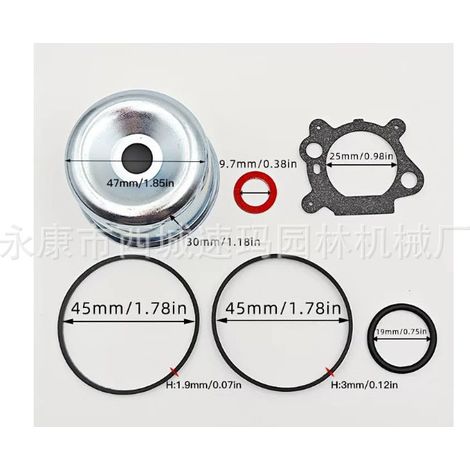 Pièces détachées pour tondeuse à gazon, kit de réparation de carburateur, couvercle métallique