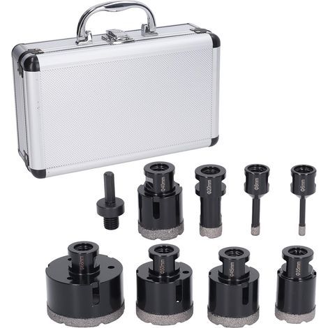 Set of 8 Diamond Hole Saws with M14 Adapter, for Marble / Tile 6-68mm (1/5)