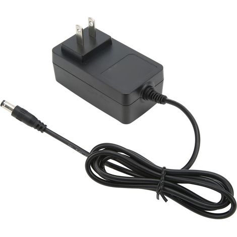 1 adaptateur secteur 12V 2A, entrée 100-240V, protection surtension/surchauffe/court-circuit, connecteur DC 5,5 x 2,5 mm, câble 123 cm (1/5)