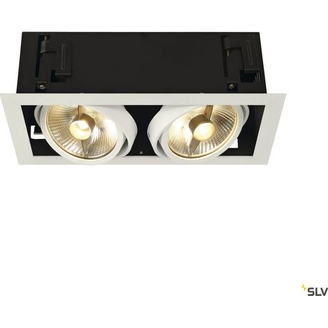 QPAR111 KADUX encastré carré blanc max. 2x75W - SLV - 115551