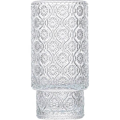 Lot de 6 verres à cocktail, gobelet Tom Collins, motif floral, verre fin, pour mojito, gin tonic (1/5)