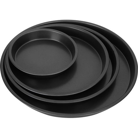 Ensemble de 4 moules à pizza antiadhésifs en alliage d'aluminium, plaques de cuisson pour pizzas profondes, ustensiles de cuisine (1/5)