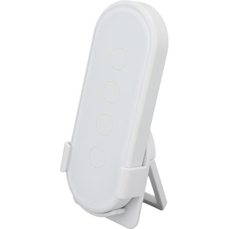 Bouton intelligent sans fil Wi-Fi compatible ZigBee pour TUYA, télécommande 3 voies à 4 boutons pour la maison (blanc). (1/5)