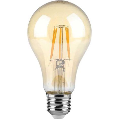 LED LAMPADINA 10W E27 FILAMENTO AMBER COVER 2200K - Luce CALDA