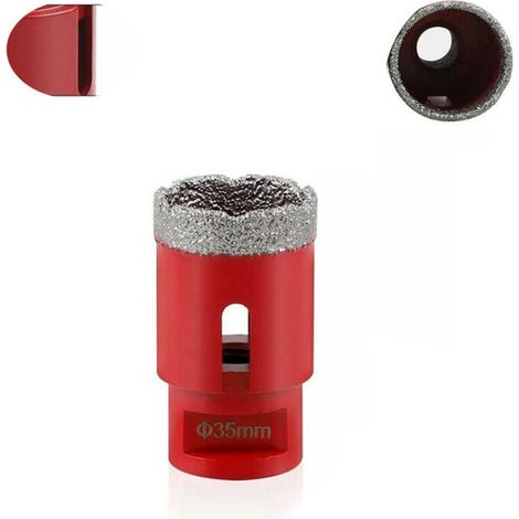 35-mm-Diamantkernbohrer mit Vakuumverlötung und M14-Gewinde für Trockenbohrungen in Porzellan, Fliesen, Granit und Marmor