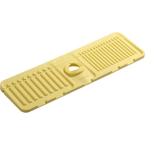 Support Pour Robinet Et Tapis De Séchage - En Silicone Souple - Auto-Évacuation - Base Anti-Dérapante - Découpage Ajustable - 1 Pièce (1/4)