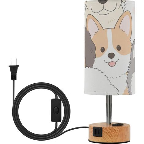 Yuiboo Lampe de table tactile douce à 3 niveaux avec ports USB C (1/5)