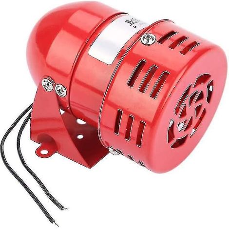 Sirène filaire miniature 220 V 120 dB, sirène industrielle à moteur métallique rouge, protection antivol électrique pour la maison, le bureau, le magasin et le garage, modèle MS-190. (1/5)