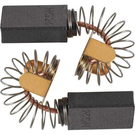 Jeu de balais de charbon de rechange (2 pièces) pour Bosch 1619X08020, 1619X07410, 1619X01351, 2610320391 et scies circulaires Skil HD77 - S77 (1/2)