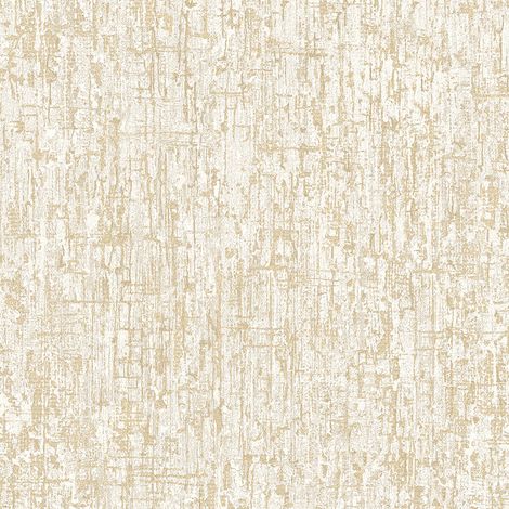 Papier peint texturé Profhome SA524072-DI papier peint intissé gaufré à chaud gaufré à l'aspect crépi subtilement chatoyant crème or beige nacré 5,33 m2