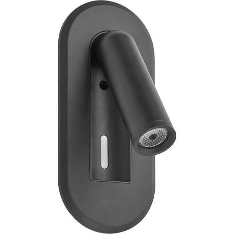 Aplique PALACE negro mate LED 3W + touch