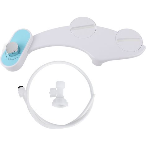Lunette WC mécanique à eau chaude et froide, kit bidet non électrique avec adaptateur américain, spray WC à pression manuelle pour toilettes. (1/5)
