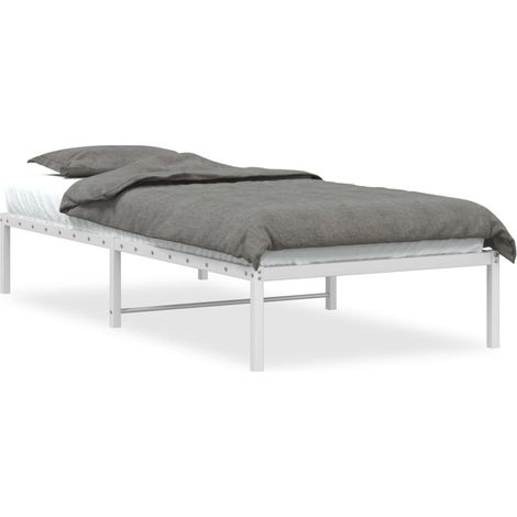 Maison Exclusive - Bettgestell Metall Weiß 90x200 cm