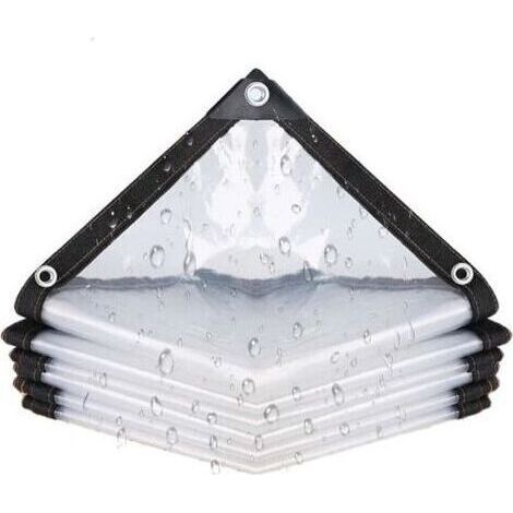 1x2m Bâche Étanche Transparente avec Œillets, Bâche Imperméable pour Poulailler, Bache Transparentes Exterieur Plastique, Bâches De Protection Résistante À La Poussière Et À La Pluie (1/5)