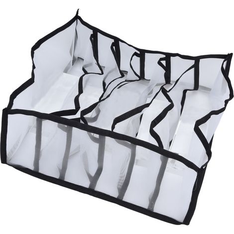 Boîte de Rangement pliable pour Sous-vêtements, Soutiens-gorge, Chaussettes - 6 Cases Mesh (1/5)