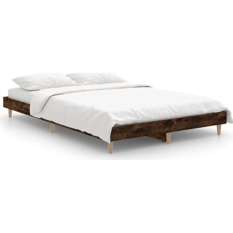 Maison Exclusive - Giroletto senza Materasso Rovere Fumo 120x190 cm in Truciolato (1/5)