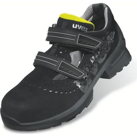 uvex Sandalen 1 S1 65609 schwarz gelb Weite 12 Gr. 35