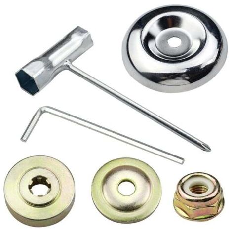 QORVA-6 Morceaux Kit Ecrou Tete Debroussailleuse Universelle Kit Fixation écrou Lame Boîte, Pour Tondeuse à Gazon Tondeuse Débroussailleuse