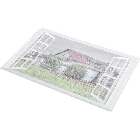 Garneck Autocollant Mural Fenêtre Paysage Sticker Décoration pour Chambre Salon Imitation Fenêtre Autocollant sans Peinture