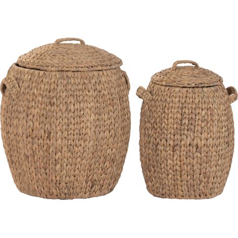 Cesta Set 2 Jacinto De Agua 42X42X48 Con Tapa