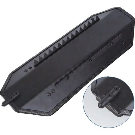 Panel protector de aleación de aluminio, 30 cm x 15 cm x 2,5 cm, diseño ergonómico, punta de emergencia, aplicación universal. (1/5)