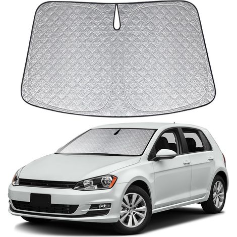 Pare Soleil Voiture Pare Brise Avant pour VW Golf 7 2015-2021, Pliable Épaissie Brise Voiture Avant Couverture Intérieur, Protection Solaire Bloque Rayons UV (1/5)