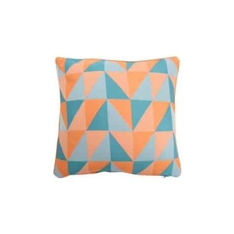 Housse de coussin vintage motif géométrique - 40x40cm - Orange