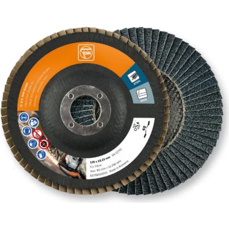 Fein 10x Fächerschleifscheibe Ø 125 Zirkonkorund K40 - 63730022010