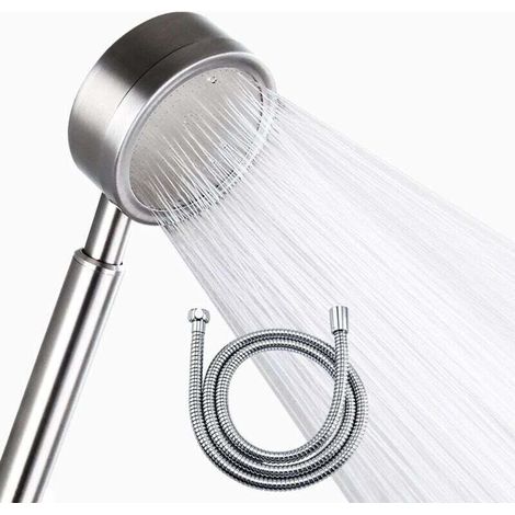 YMYNY Pommeau de Douche Haute Pression avec Tuyau 1.5m,Pommeau Douche Acier Inoxydable Economie d'eau avec Flexible en Douche,Douchettes Douche salle de bain (1/4)