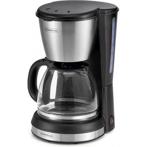 12 Tasses-900 W-support Filtre Amovible-arrêt Automatique - Noir Et Inox - Kitchenchef (1/5)