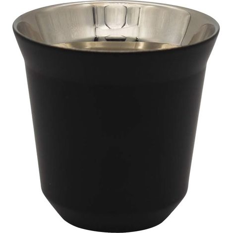 1 Pièce Tasse à expresso, double paroi isolante, acier inoxydable 304, 80ml, noir, pour café thé lait (1/5)