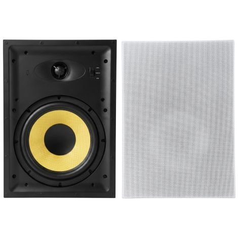 Einbaulautsprecher 203,2 mm 1 Paar mit Lackierbarer Abdeckung, Rechteckiger 2-Wege-Lautsprecher mit HiFi-Klang und 200 W Spitzenleistung, Lautsprecher für Bad Küche und Überdachte Veranden (1/5)