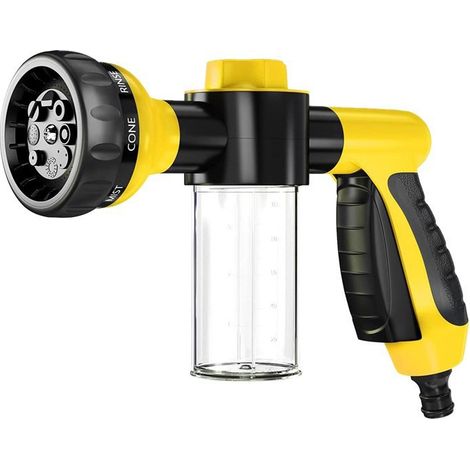 Pistolet à eau de lavage de voiture à mousse multi-usages haute pression Distributeur de savon et de shampoing pour lavage d'animaux et buse de pulvérisation de tuyau d'arrosage